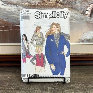 Simplicity Women's Blue and Red Blazer Pattern